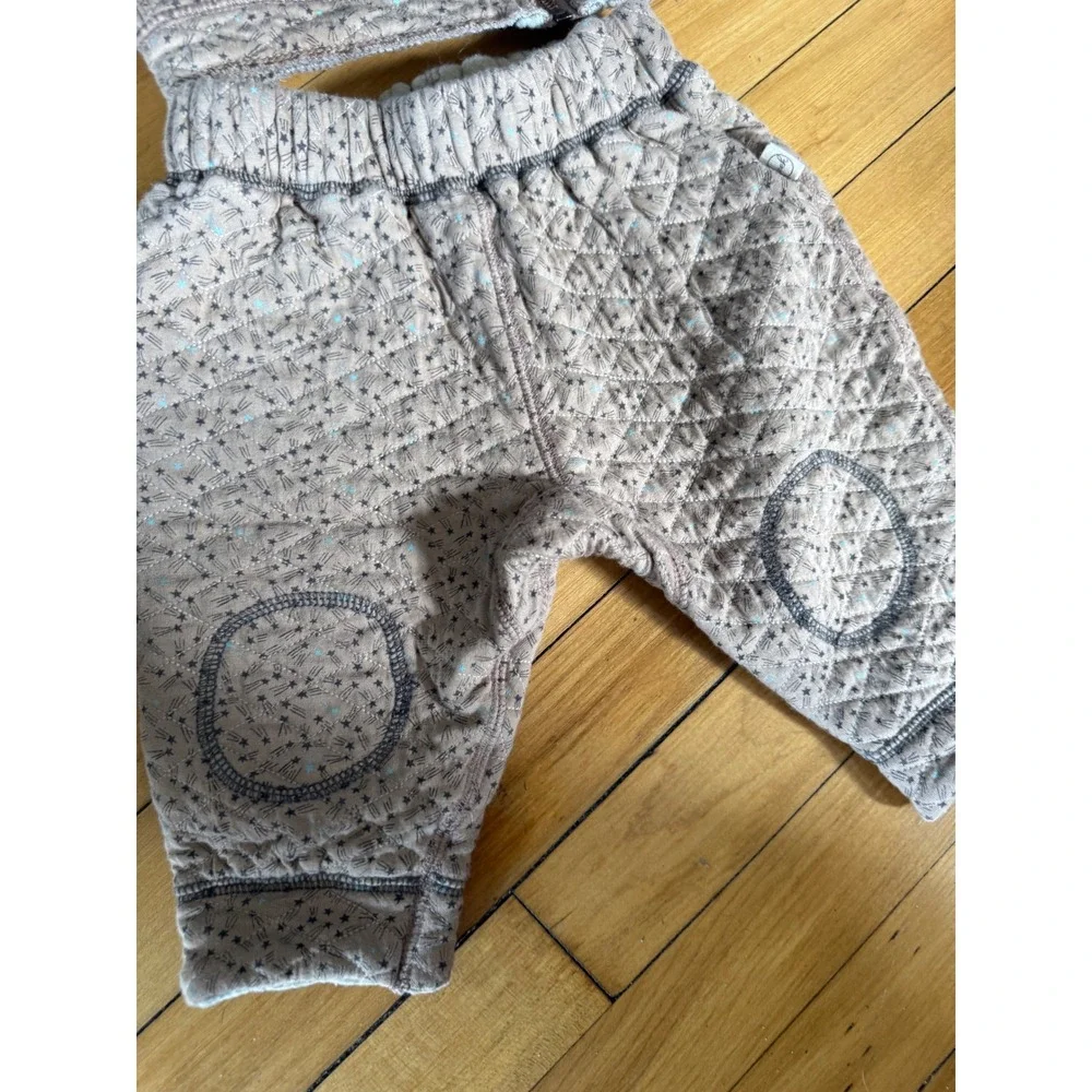 Peek Kids quilted shooting star printed two piece infant outfit